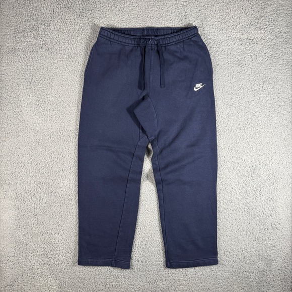 Nike Other - Nike Club Sweatpants Men's Medium Blue Open-Hem Fleece Pants